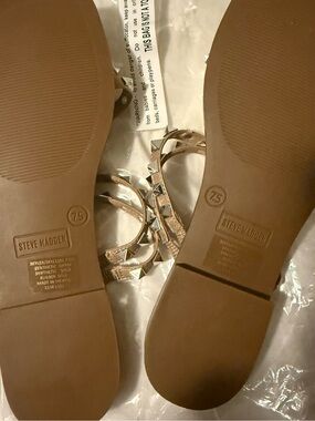 Steve Madden Rose Gold Studded Ankle-Strap Sandals